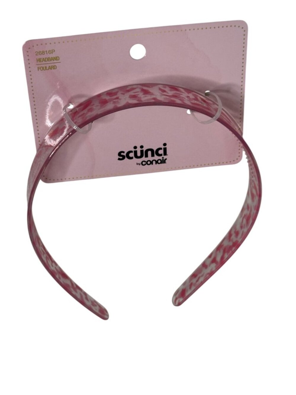 Scunci Pink Marble Headband Hair Accessory